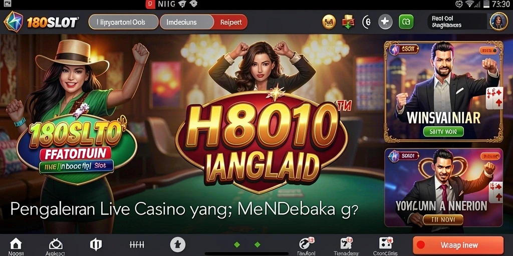 Screenshot gameplay menarik saat bermain Live Casino di 180SLOT.