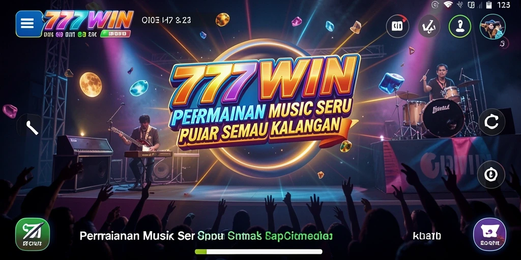 Tampilan gameplay seru di 777WIN dengan lagu-lagu favorit.