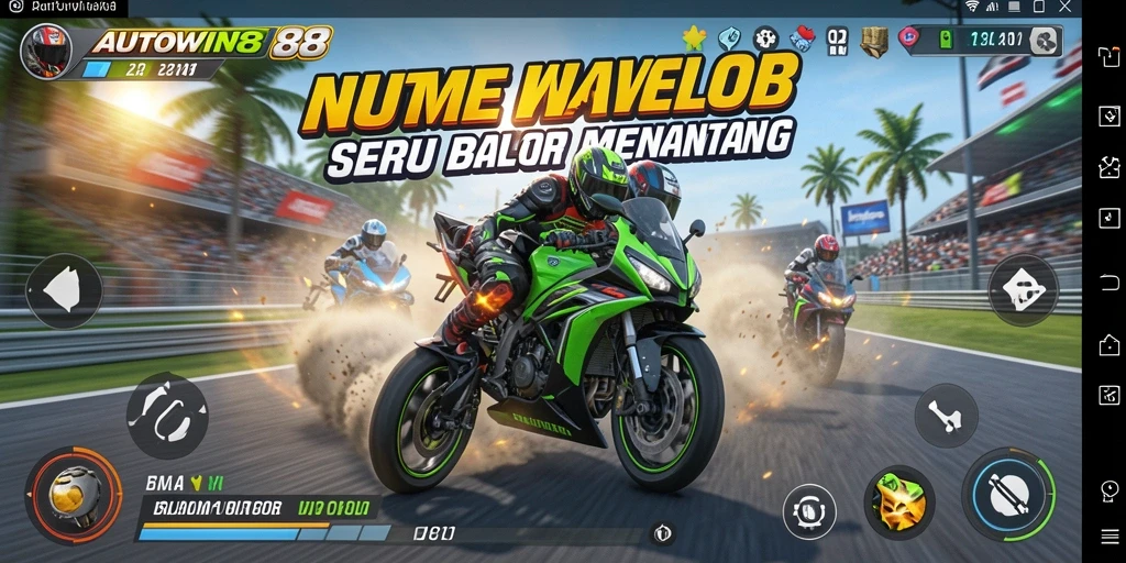 Gameplay seru balap motor di AUTOWIN88.