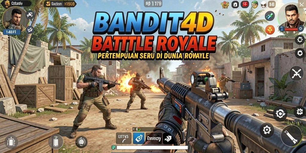 Melihat gameplay seru di BANDIT4D dengan pertarungan strategi Battle Royale.
