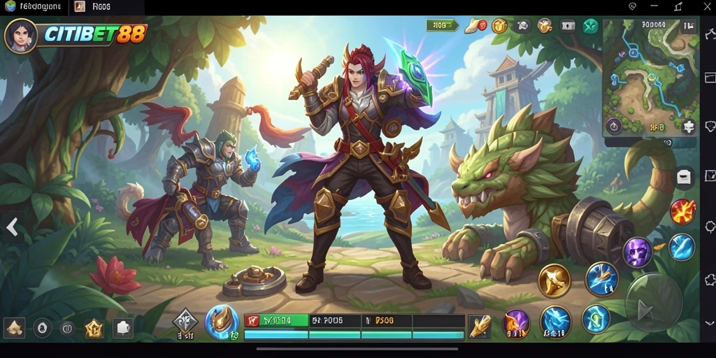 Tampilan gameplay CITIBET88 yang menakjubkan dan penuh aksi RPG.