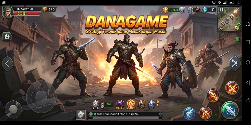 Tampilan gameplay strategis yang mendebarkan dari DANAGAME.