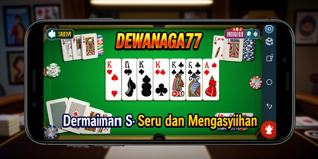 Tampilan gameplay seru DEWANAGA77 dengan aksi permainan Domino.