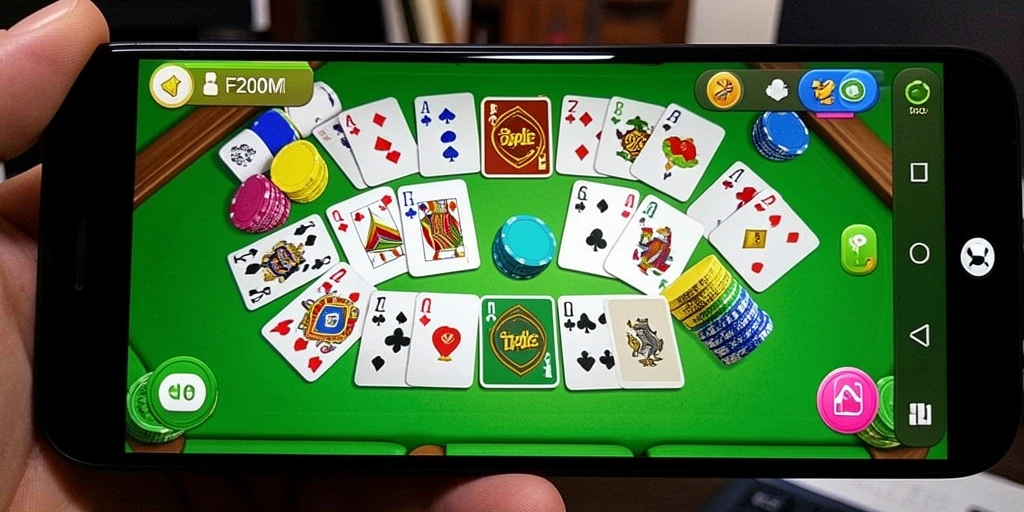 Screenshot gameplay F200M menampilkan aksi seru Gaple.