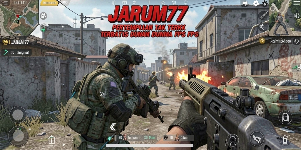 Screenshot gameplay JARUM77 yang menampilkan aksi tembak-menembak seru.