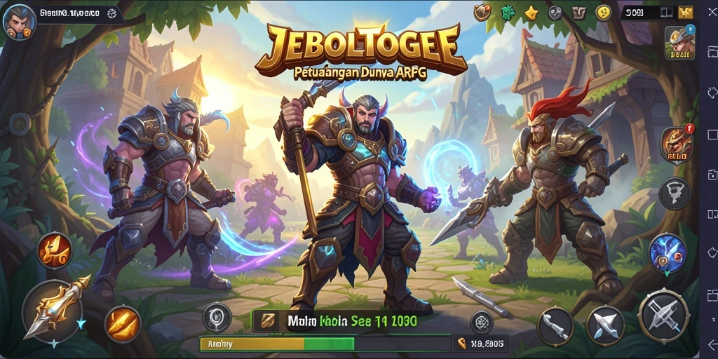Screenshot menampilkan aksi seru dalam permainan JEBOLTOGEL ARPG.