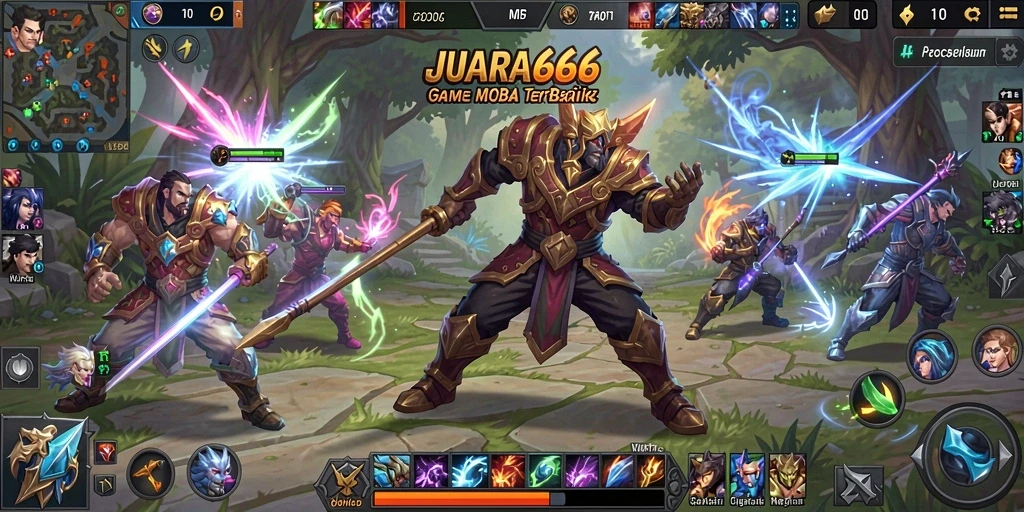 Tampilan menarik dari gameplay seru JUARA666 di arena pertempuran.