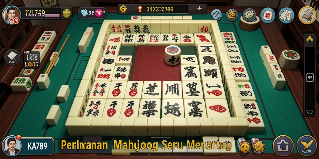 Tampilan gameplay KA789 dengan grafis menarik dan tantangan Mahjong yang seru.