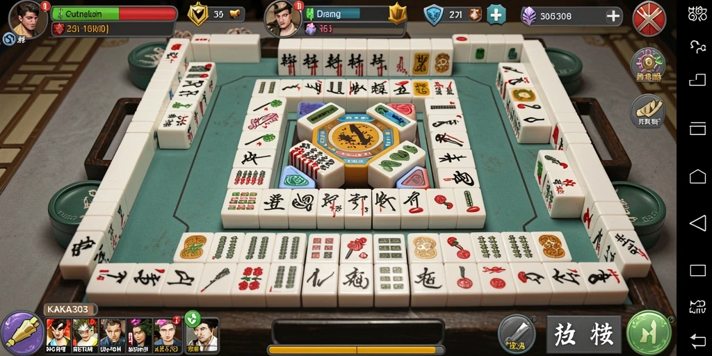 Screenshot gameplay KAKA303 yang menarik dan seru saat bermain Mahjong.
