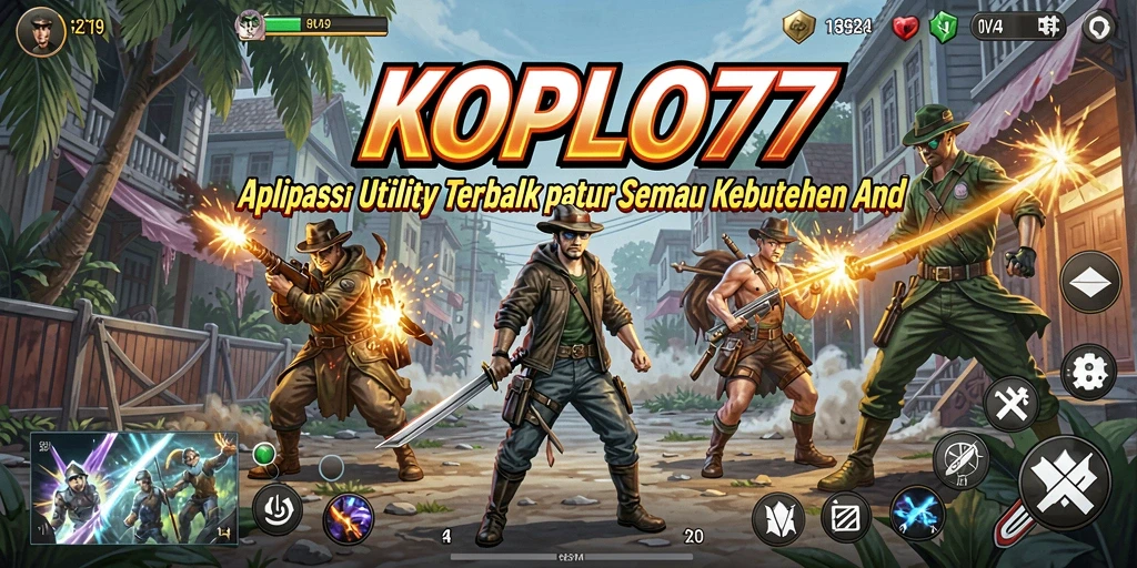 Tampilan antarmuka aplikasi KOPLO77 yang sederhana dan efektif.