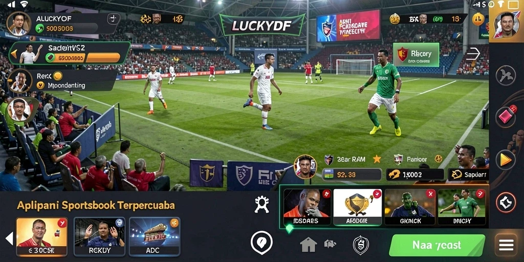 Tampilan gameplay LUCKYDF yang menarik dan informatif untuk pengguna.