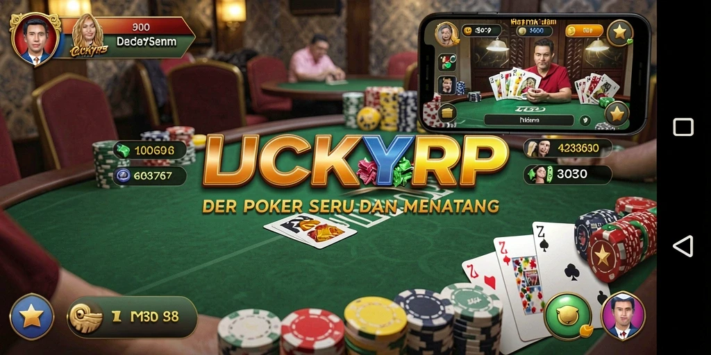 Tampilan gameplay Poker yang mendebarkan dari LUCKYRP.