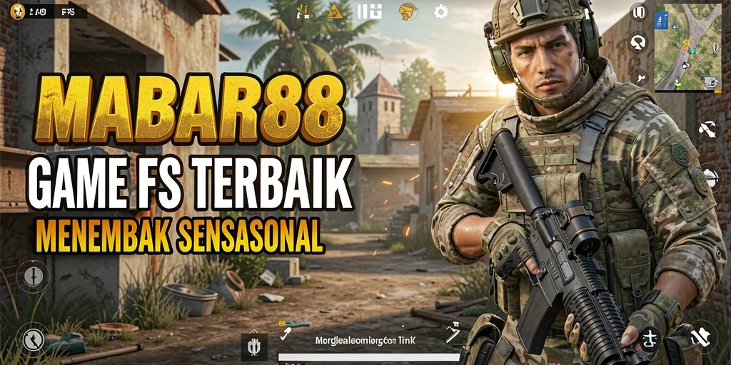 Screenshot gameplay MABAR88 menunjukkan aksi menembak yang intens dan mendebarkan.