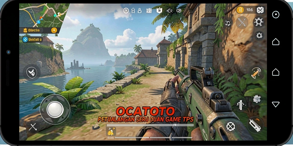 Tangkapan layar OCATOTO menampilkan aksi seru dalam gameplay TPS.