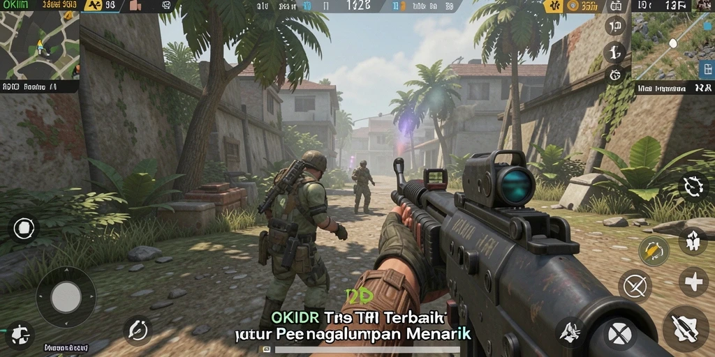 Tampilan gameplay seru di OKIDR dengan aksi TPS yang mendebarkan.