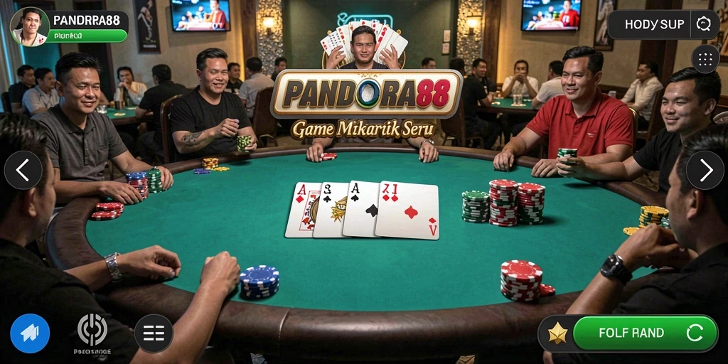 Screenshot gameplay PANDORA88 menampilkan keseruan permainan Poker.