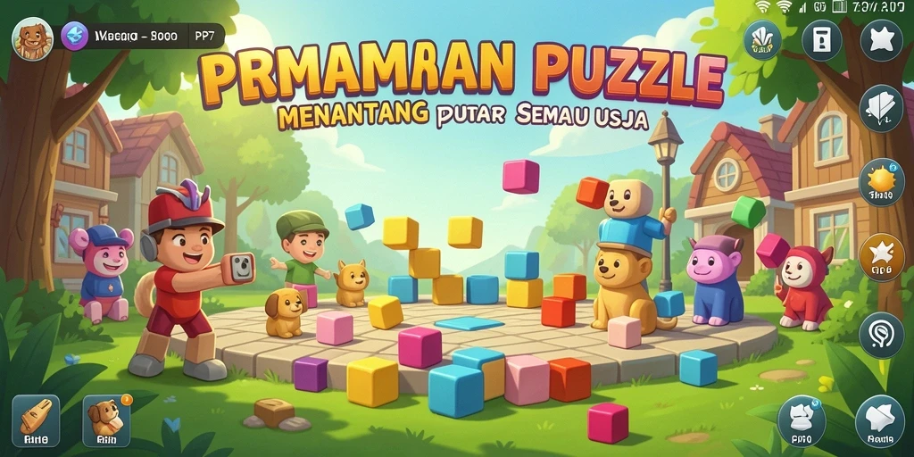 Tampilan gameplay seru dari PP7 dengan berbagai teka-teki.