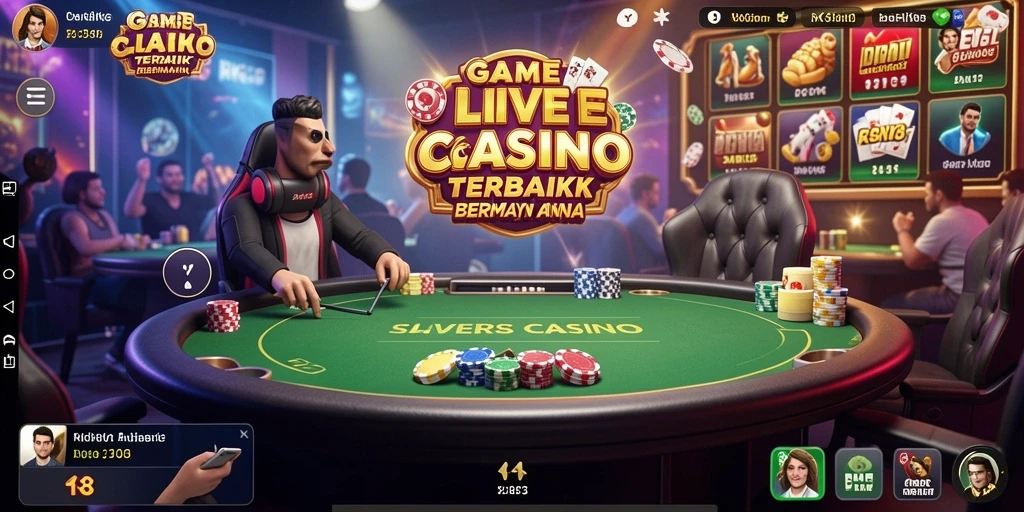 Tampilan gameplay Live Casino yang menarik dan interaktif dari RK88.