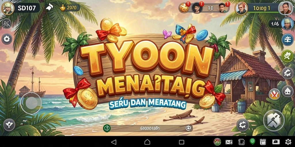 Screenshot SD107 menunjukkan gameplay Tycoon yang menarik dan dinamis.