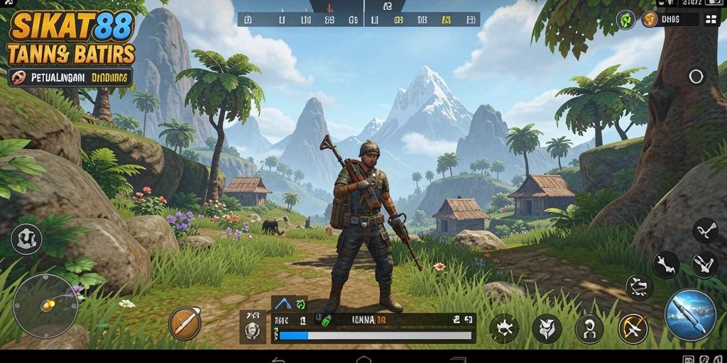 Tampilan gameplay SIKAT88 yang menakjubkan di dunia terbuka.