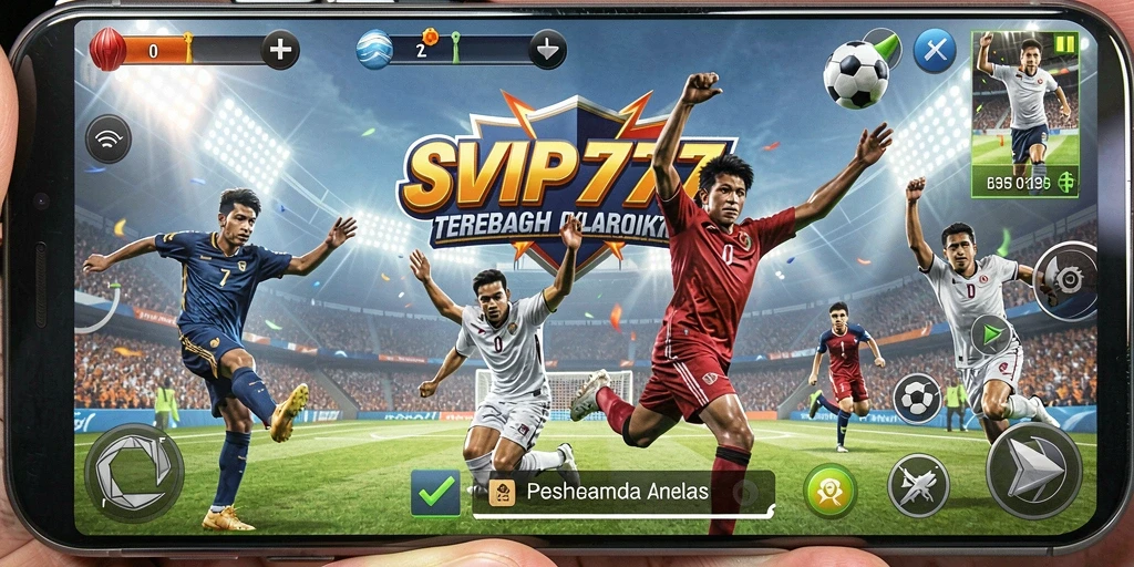 Tampilan gameplay SVIP777 dengan aksi olahraga yang intens.