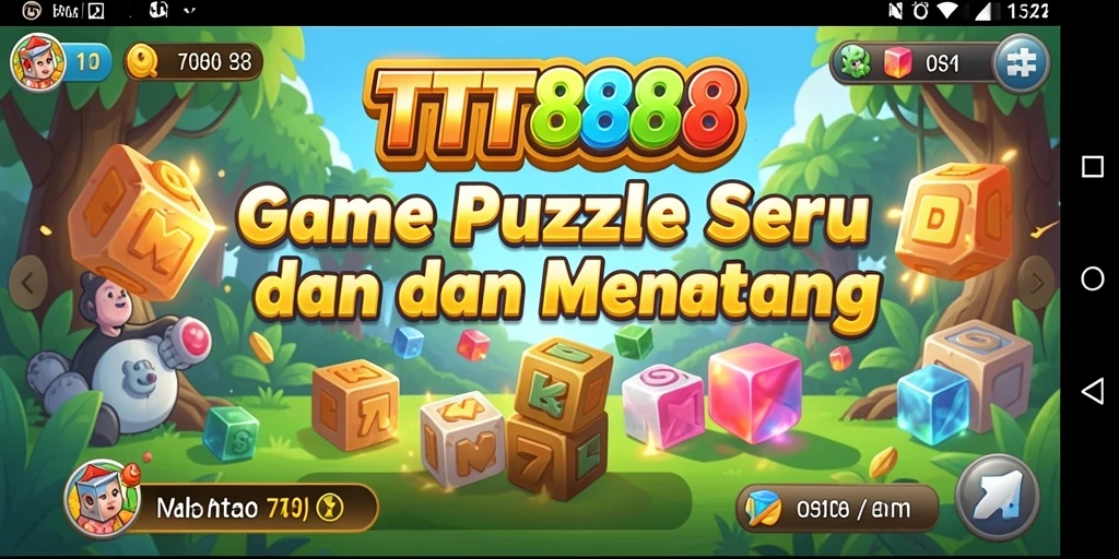 Tangkapan layar utama dari TTT888 yang menunjukkan gameplay Puzzle yang seru.
