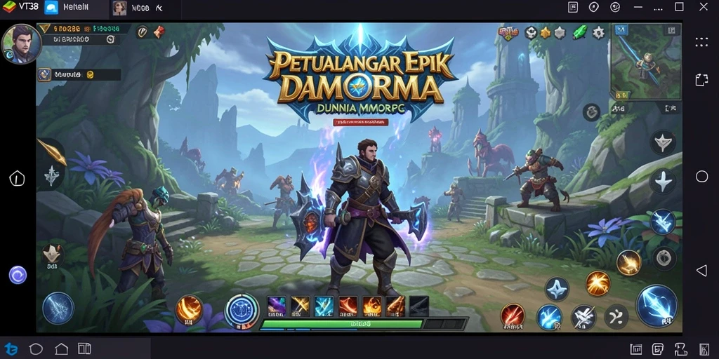 Tampilan gameplay VT38 menunjukkan pertarungan strategis dan interaksi multiplayer.