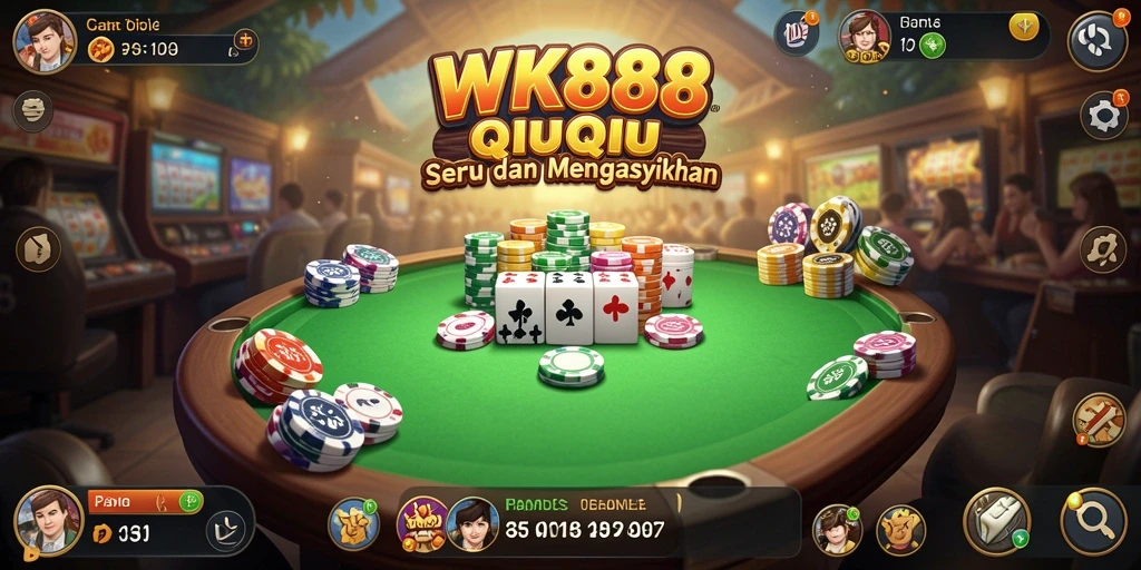 Screenshot gameplay QiuQiu yang menampilkan suasana permainan
