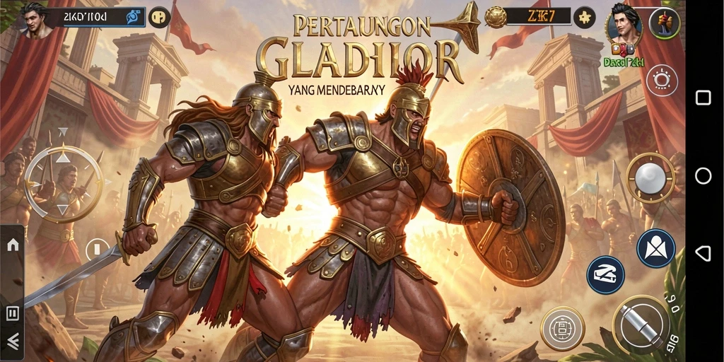 Tampilan seru dari gameplay ZK7 saat pertarungan berlangsung.